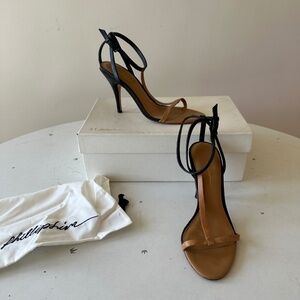 3.1 Phillip Lim leather strappy stiletto sandal in Nude/Black size 37